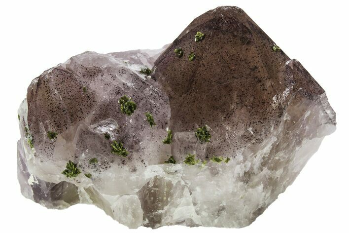 Amethyst Crystal Cluster with Epidote - China #214654